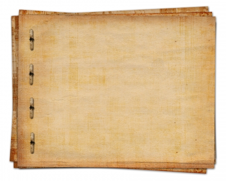 Vintage photoalbum for photos on white isolated backgroundの写真素材