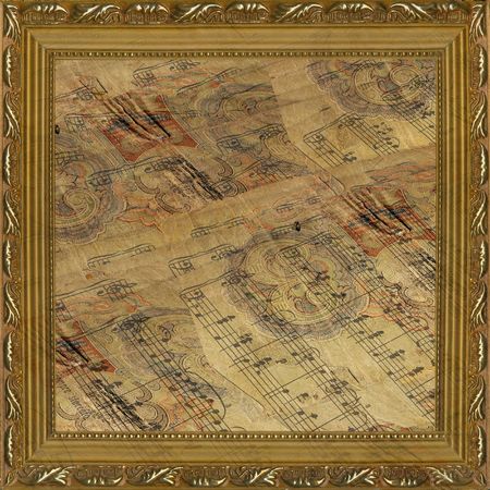  Wooden frame in Victorian style on the abstract ancient background の写真素材