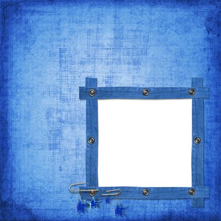 Abstract blue jeans background with rivet for designの写真素材