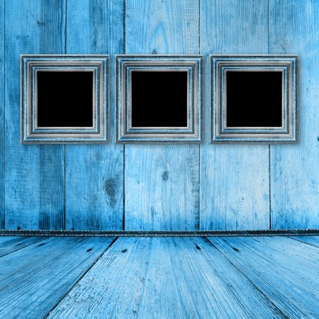 Old room, grunge  interior with frames in style baroqueの写真素材