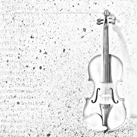Abstract background with the sketch of an old violin の写真素材