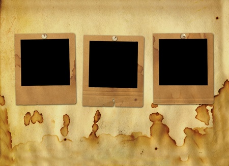 Old grunge slides on the ancient background