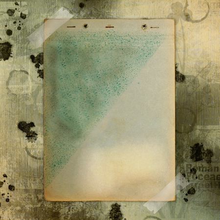 Abstract ancient brown background with set old paper in scrap booking style の写真素材