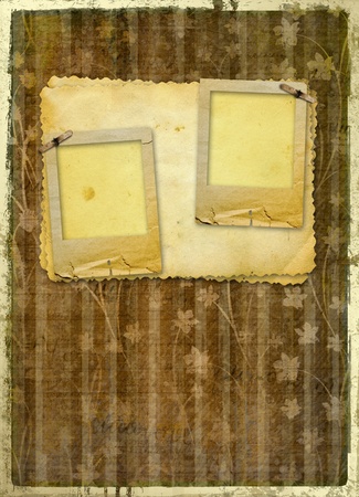 Grunge papers design in scrapbooking style with blank for text の写真素材