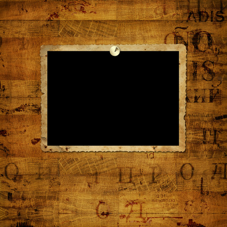 Old grunge paper frames on the ancient backgroundの写真素材