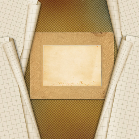 Sheets school notebook paper on the abstract backgroundの写真素材