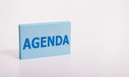 Agenda word Meeting Appointment Activity Information Concept.の写真素材
