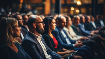 Unrecognized spectators in the conference room. occasion for business and entrepreneurship.の素材