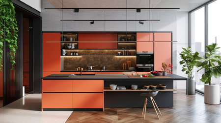 kitchen designs for a modern home, modular kitchen design, Kitchen island designs,generative artificial intelligenceの素材
