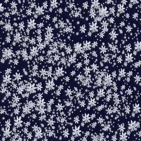 Floral pattern on a dark blue patternの写真素材