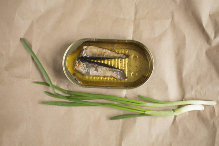sprats in a tinの写真素材