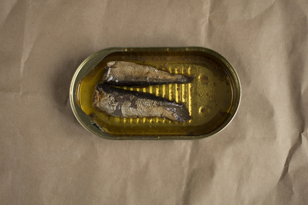 sprats in a tinの写真素材