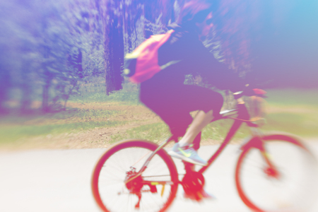 Cyclists in the parkの写真素材
