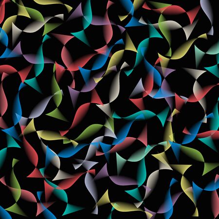 Abstract color spots on black backgroundの写真素材