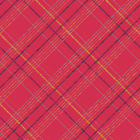 Endless vector pattern with Plaid Fabric. Simple checkered template. Brush strokes. Pattern fills....
