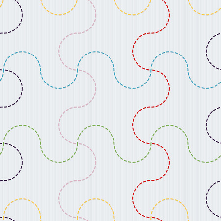 Old traditional handiwork. Stylized Seamless texture with colorful waves. Plain background. Web page backdrop.のイラスト素材