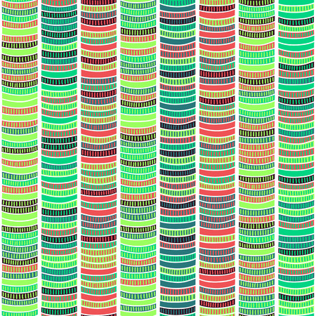 Plain background based on Traditional African Ornament. Stylized texture with waves. Bright colored African Pattern for decoration or background.のイラスト素材