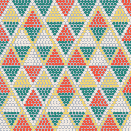 Hand drawn Ethnic background based on African ornaments. Stylized texture with triangles. Bright...