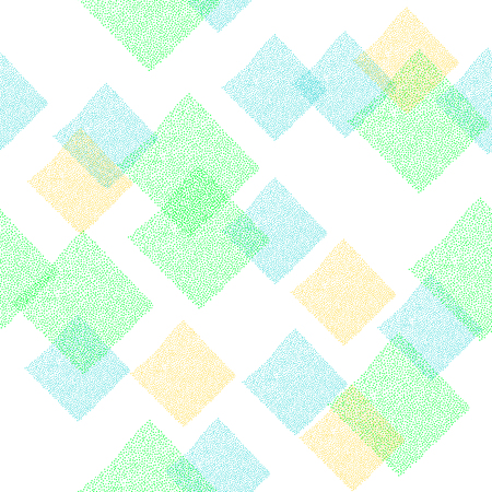 Abstract seamless pattern. Bright spring colors. Tiny dots texture. Rhombuses and squares. Plain backdrop for web-page background or pattern fills.のイラスト素材