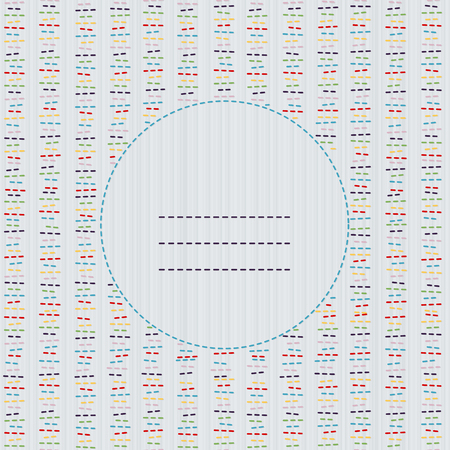 Abstract sashiko text frame. Copy space for text. Colorful stitches on the white background. Japanese embroidery ornament for pattern fills, handicraft for decoration. Can be used as seamless pattern.のイラスト素材
