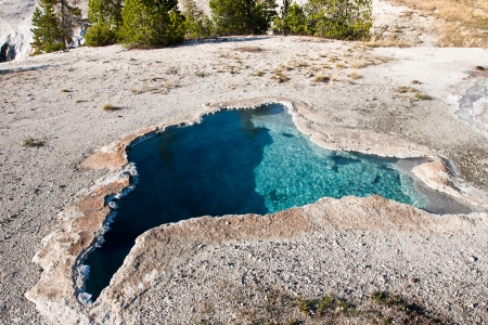 The Blue Star Pool in Yellowstone National Parkの写真素材