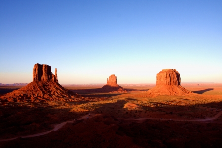 The Classic Western Landscape in Monument Valley ,Utah の写真素材