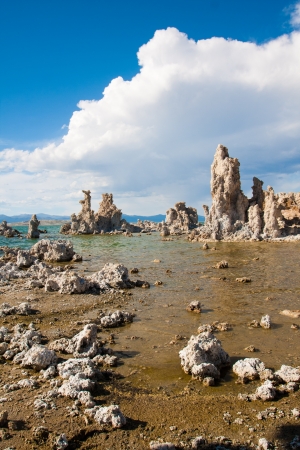 Tufa Formation in Mono Lake, Californiaの写真素材