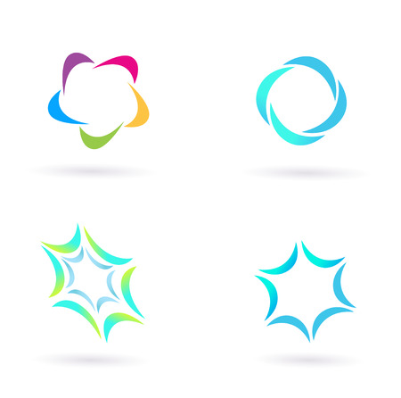 Design icons and elements isolated on white. Vector Illustration.のイラスト素材