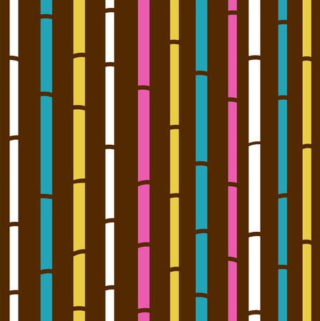 Fresh colorful bamboo pattern stripesのイラスト素材