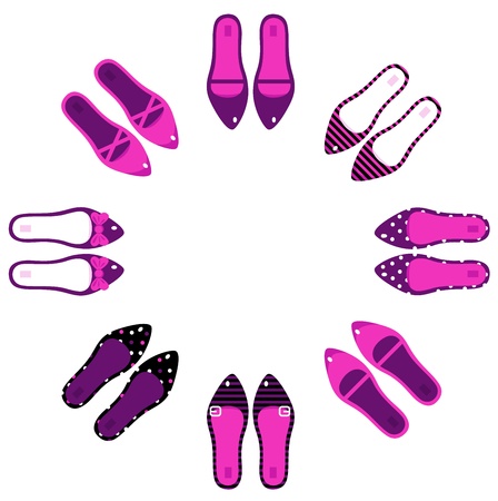 Collection of sexy female shoes. Vectorのイラスト素材