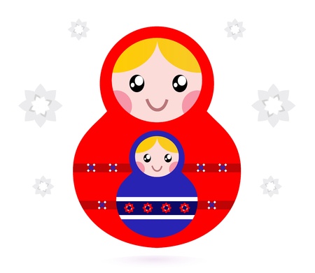 Russian nested dolls, also known as Matryoshka. Vectorのイラスト素材