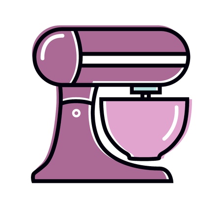 Stylized retro mixer. Vector Illustration.のイラスト素材