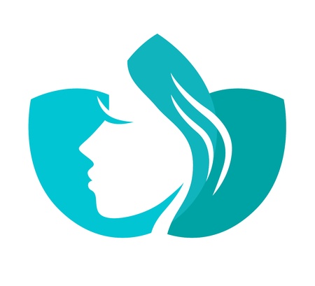 Beautiful female in turquoise lotus flower. Vectorのイラスト素材