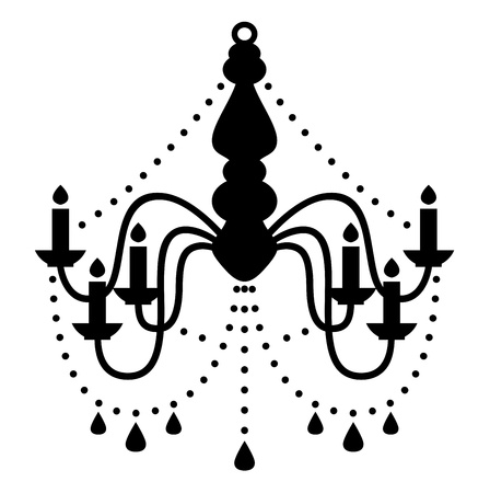 Vintage chandelier. のイラスト素材