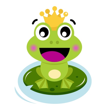 Frog Prince. Vector cartoon Illustrationのイラスト素材