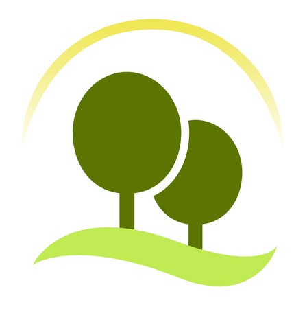 Nature or forest sign or symbol. Vector Illustrationのイラスト素材