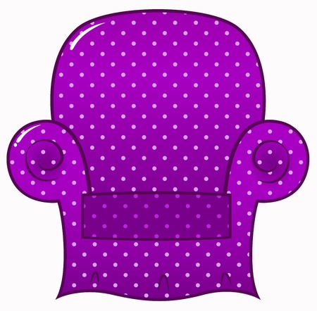 Style chic purple chair icon. Vector Illustrationのイラスト素材