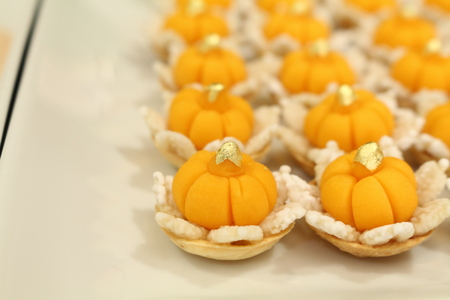 Kanom Jamongkut Thai dessertの写真素材