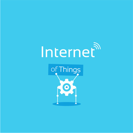 Internet of Things-flat vector design backgroundのイラスト素材