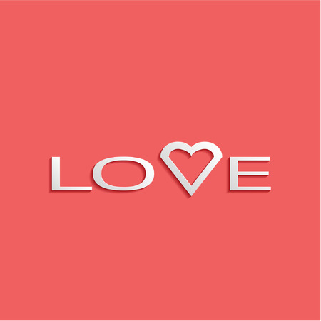 LOVE Happy Valentines day cardのイラスト素材