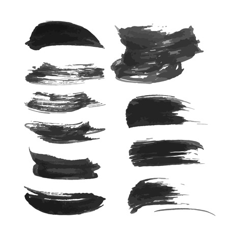 Abstract realistic black strokes of different density 1のイラスト素材