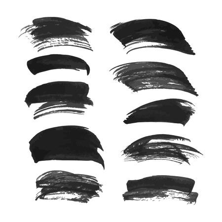 Set of abstract realistic strokes of different density 1のイラスト素材