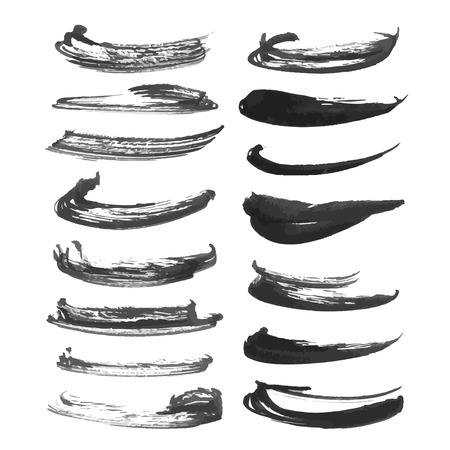 Abstract realistic black strokes of different density 3のイラスト素材
