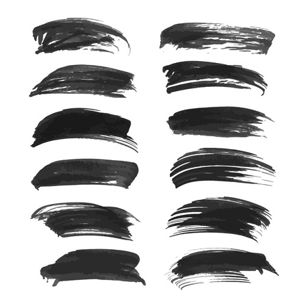 Abstract realistic strokes of different densityのイラスト素材