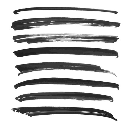Realistic abstract black long strokesのイラスト素材