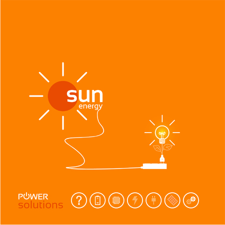 power concept background design of photovoltaic solar system layout for poster flyer cover brochureのイラスト素材