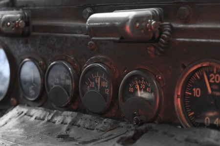 old car dashboardの写真素材