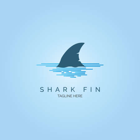 shark fin logo icon template design vector for brand or company and otherのイラスト素材