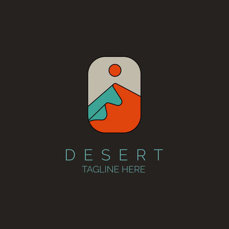 desert logo design template for brand or company and otherのイラスト素材