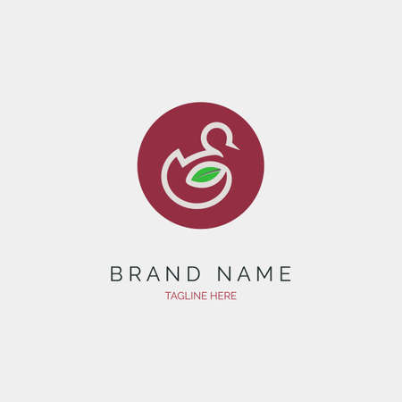 Duck logo design template for brand or company and otherのイラスト素材